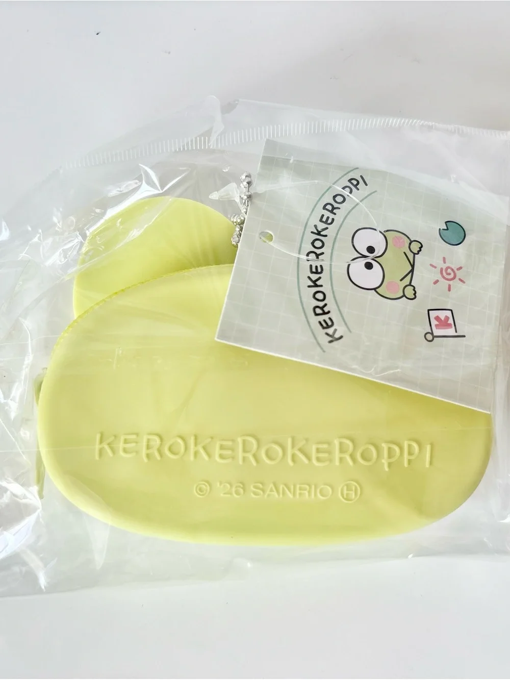 Kero Keroppi Silicone Coin-purse Bag Charm Keychain NWT Sanrio Japan Exclusive